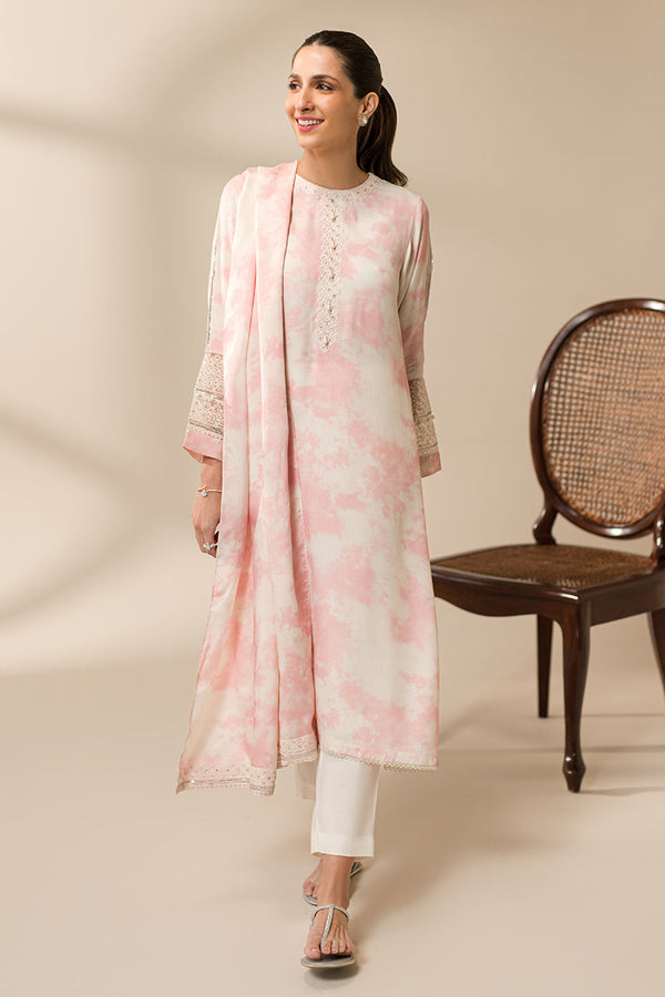 Cross Stitch | Eid Collection | PINK SPLASH - by - Libasekhas UK - Registered Vendor of : Cross Stitch - 100% Original Designer Dresss