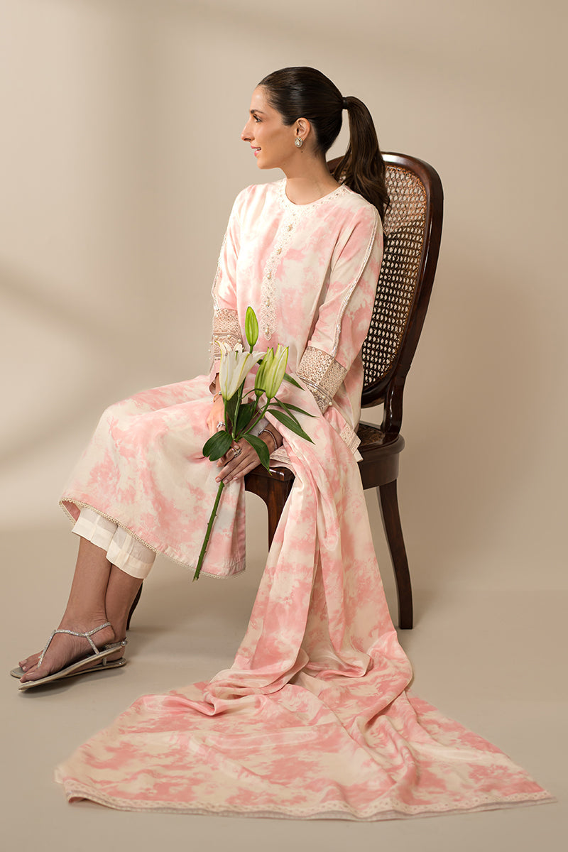 Cross Stitch | Eid Collection | PINK SPLASH - by - Libasekhas UK - Registered Vendor of : Cross Stitch - 100% Original Designer Dresss