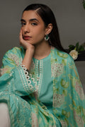 Cross Stitch | Eid Collection | SEA GREEN - by - Libasekhas UK - Registered Vendor of : Cross Stitch - 100% Original Designer Dresss