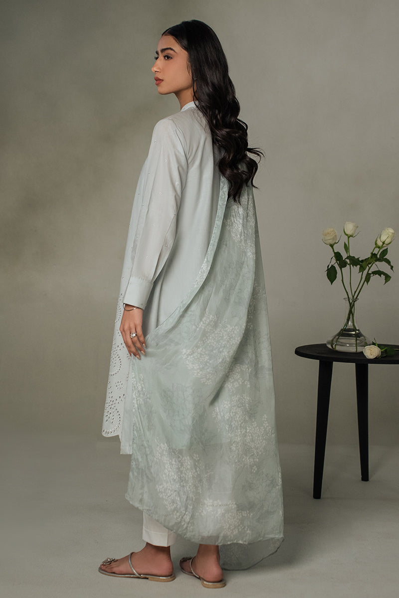 Cross Stitch | Eid Collection | BLUE HAZE - by - Libasekhas UK - Registered Vendor of : Cross Stitch - 100% Original Designer Dresss