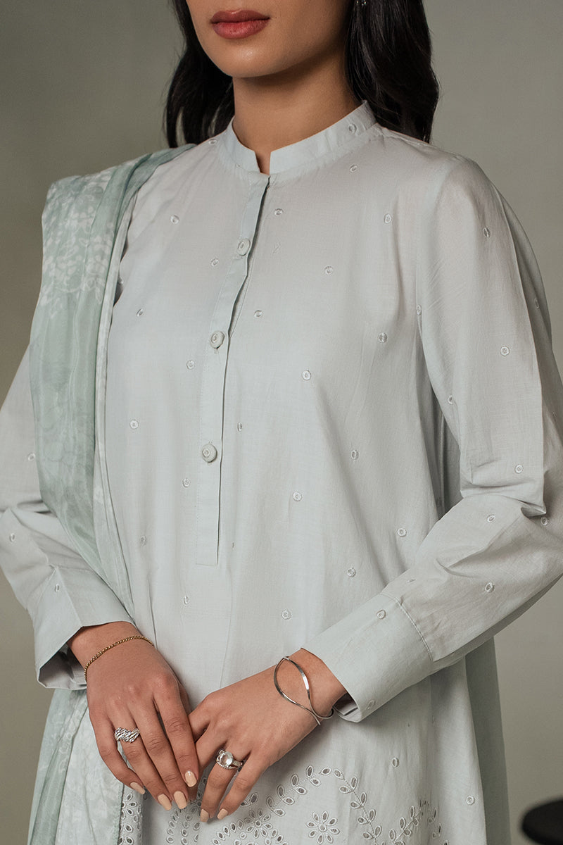 Cross Stitch | Eid Collection | BLUE HAZE - by - Libasekhas UK - Registered Vendor of : Cross Stitch - 100% Original Designer Dresss