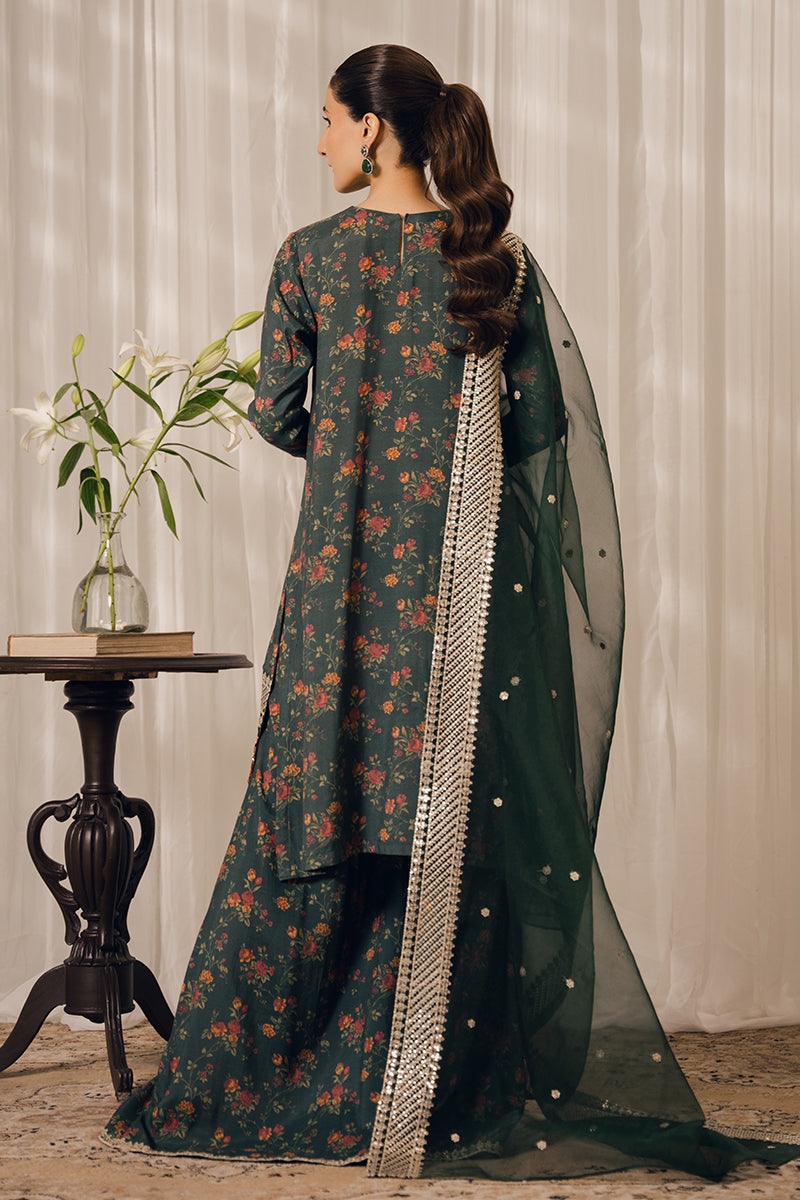 Cross Stitch | Eid Collection | EMERALD AISLE - by - Libasekhas UK - Registered Vendor of : Cross Stitch - 100% Original Designer Dresss