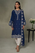 Cross Stitch | Eid Collection | MIDNIGHT BLUE - by - Libasekhas UK - Registered Vendor of : Cross Stitch - 100% Original Designer Dresss