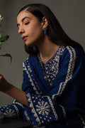 Cross Stitch | Eid Collection | MIDNIGHT BLUE - by - Libasekhas UK - Registered Vendor of : Cross Stitch - 100% Original Designer Dresss