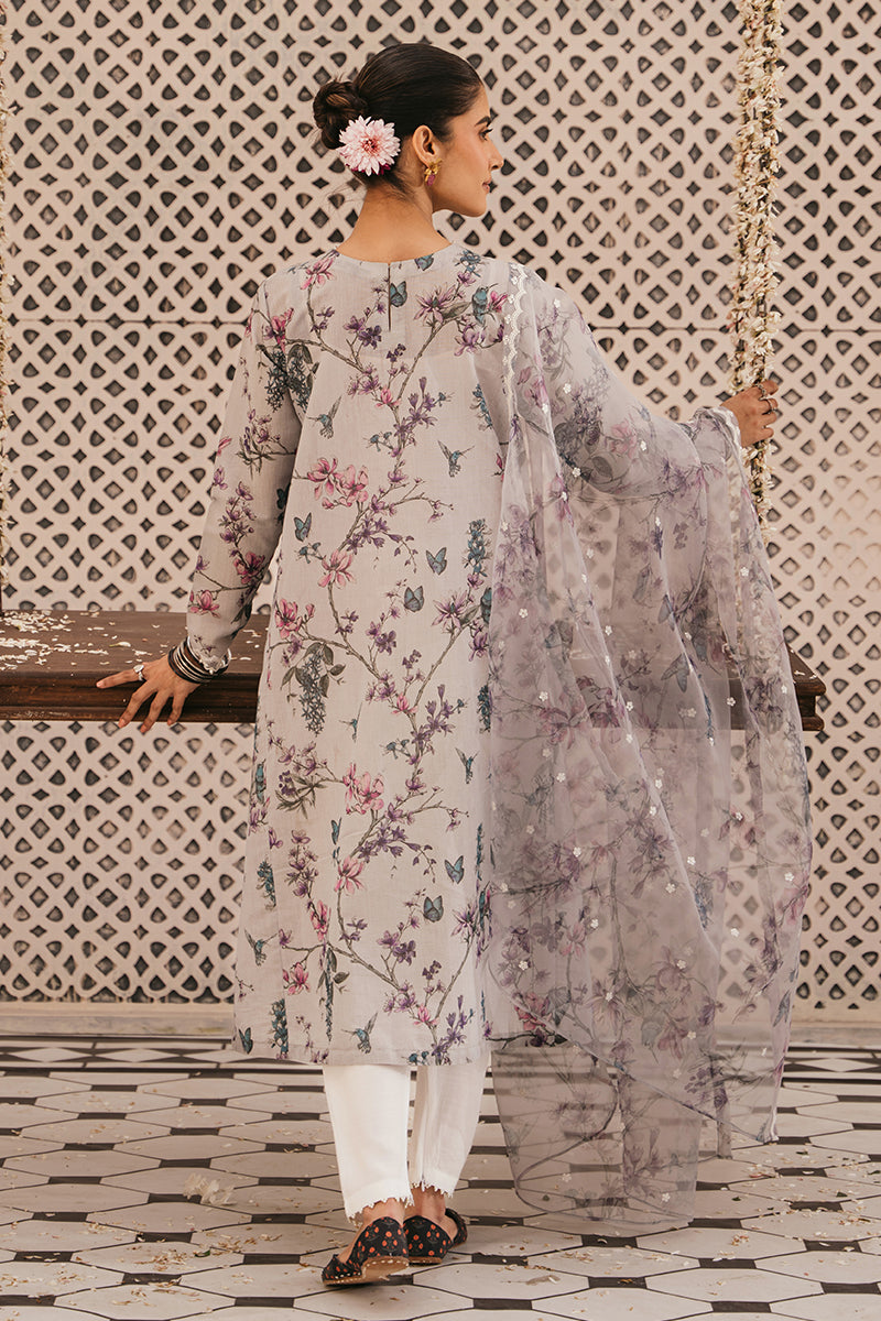 Cross Stitch | Eid Collection | PERIWINKLE PEARL - by - Libasekhas UK - Registered Vendor of : Cross Stitch - 100% Original Designer Dresss
