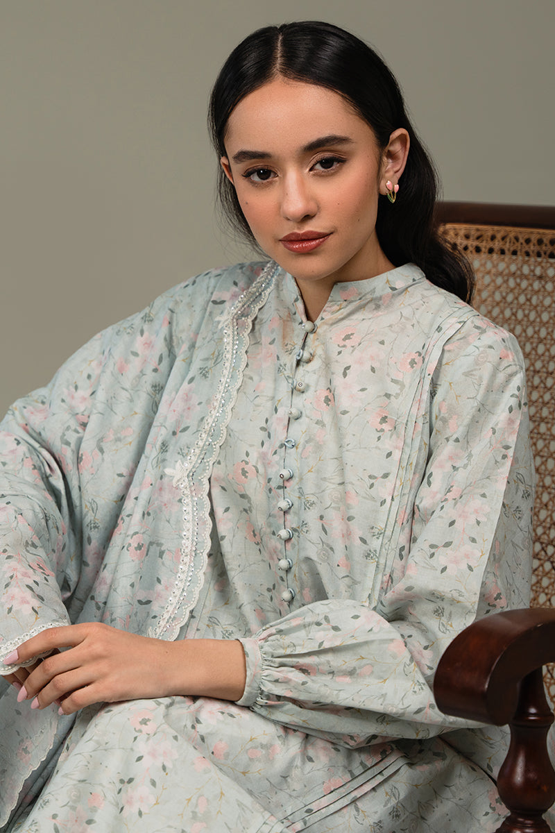 Cross Stitch | Eid Collection | AQUA WHISPER - by - Libasekhas UK - Registered Vendor of : Cross Stitch - 100% Original Designer Dresss