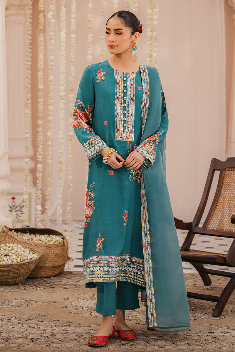 Cross Stitch | Eid Collection | TIDE POOL - by - Libasekhas UK - Registered Vendor of : Cross Stitch - 100% Original Designer Dresss