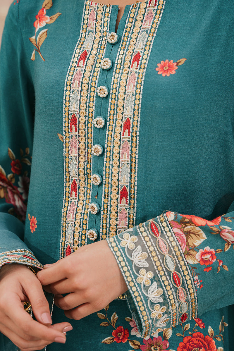 Cross Stitch | Eid Collection | TIDE POOL - by - Libasekhas UK - Registered Vendor of : Cross Stitch - 100% Original Designer Dresss