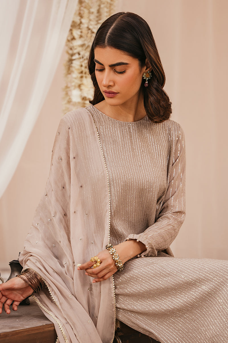 Cross Stitch | Eid Collection | CLOUD BRUST - by - Libasekhas UK - Registered Vendor of : Cross Stitch - 100% Original Designer Dresss