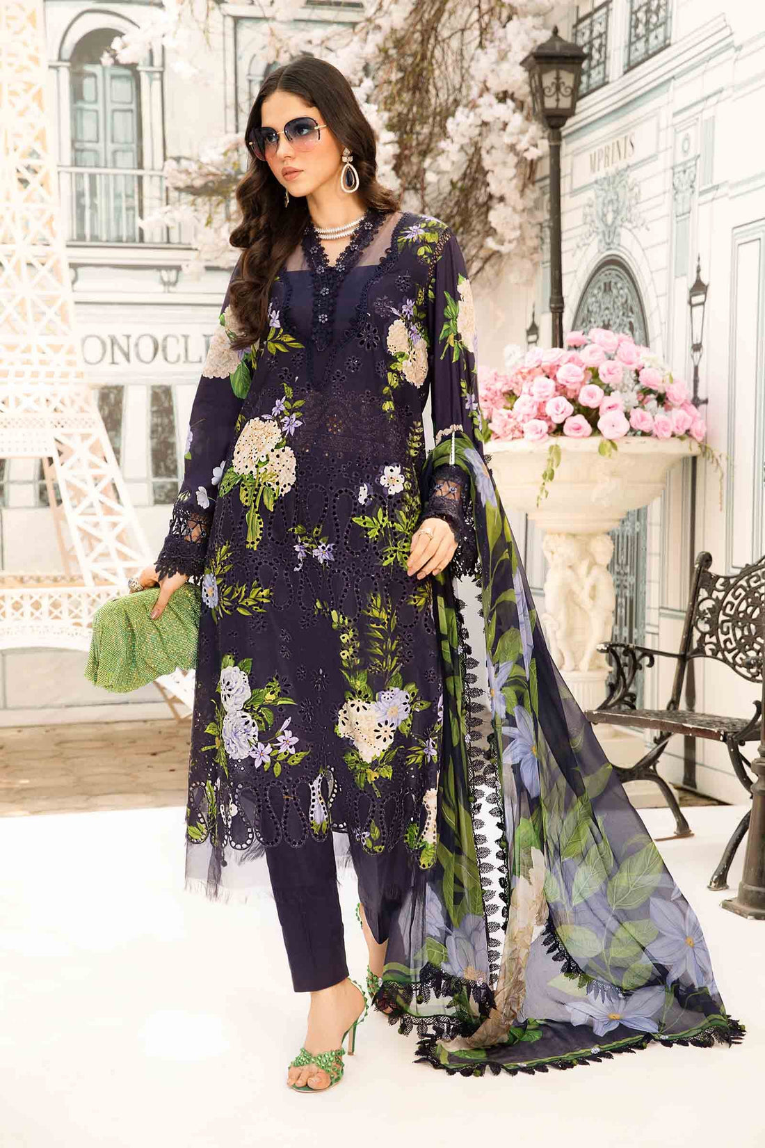 Maria B | M Prints Summer 25 | MPT-2602-B - by - Libasekhas UK - Registered Vendor of : Maria B - 100% Original Designer Dresss