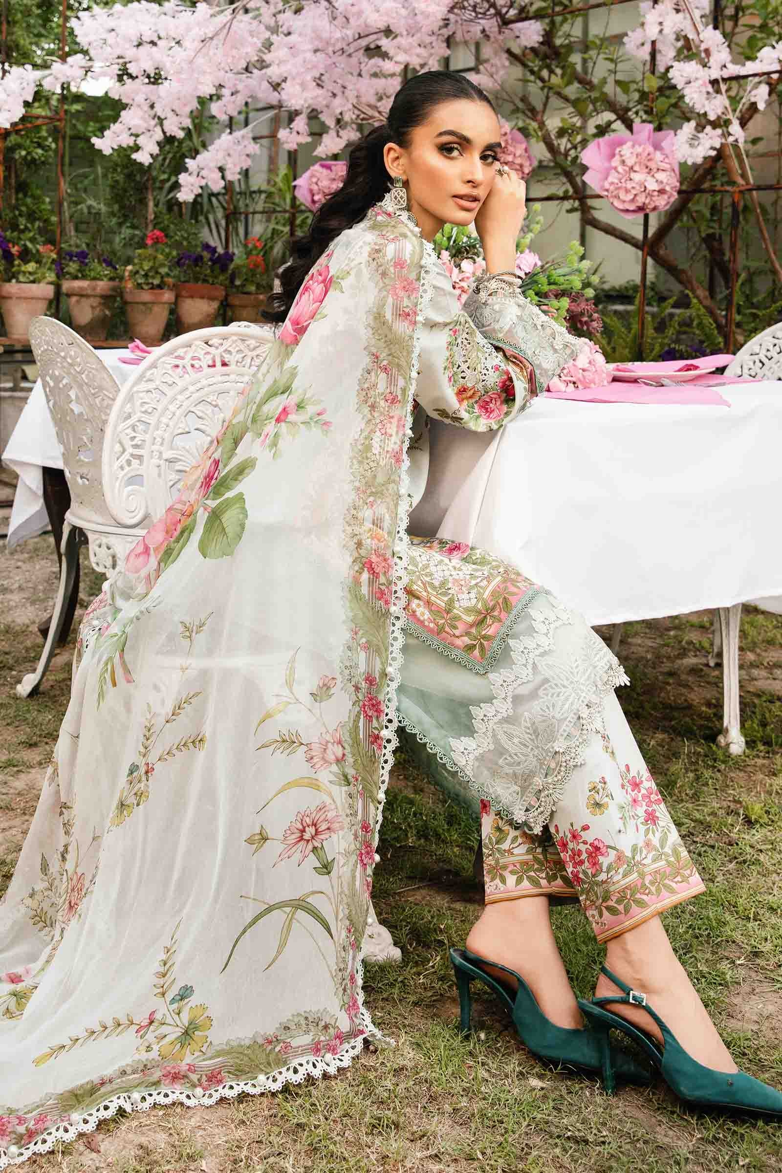Maria B | M Prints Summer 25 | MPT-2605-B - by - Libasekhas UK - Registered Vendor of : Maria B - 100% Original Designer Dresss