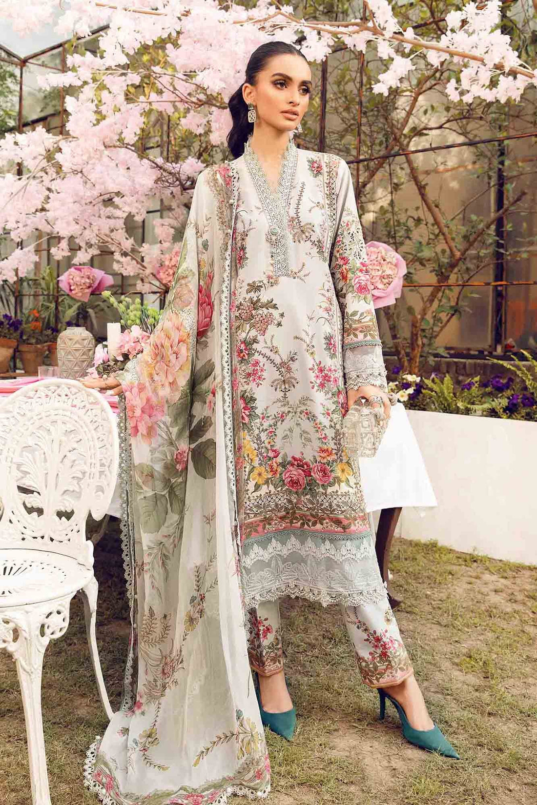 Maria B | M Prints Summer 25 | MPT-2605-B - by - Libasekhas UK - Registered Vendor of : Maria B - 100% Original Designer Dresss