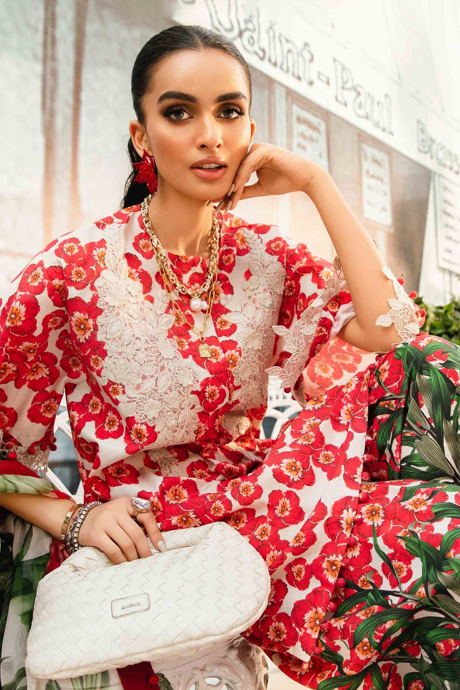 Maria B | M Prints Summer 25 | MPT-2606-B - by - Libasekhas UK - Registered Vendor of : Maria B - 100% Original Designer Dresss