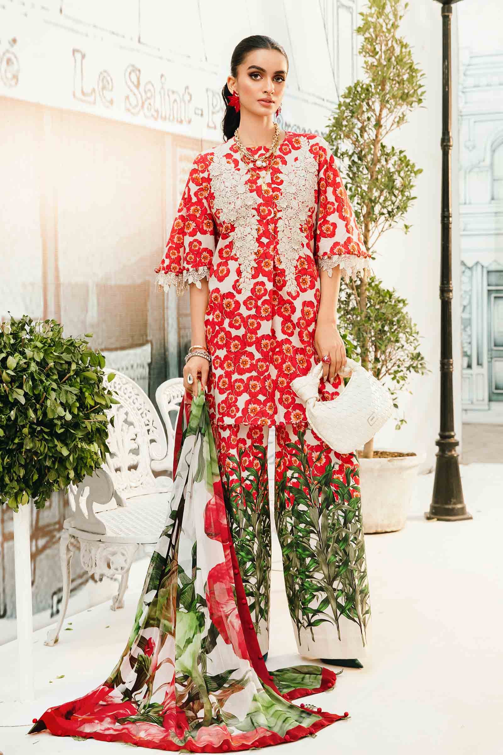 Maria B | M Prints Summer 25 | MPT-2606-B - by - Libasekhas UK - Registered Vendor of : Maria B - 100% Original Designer Dresss