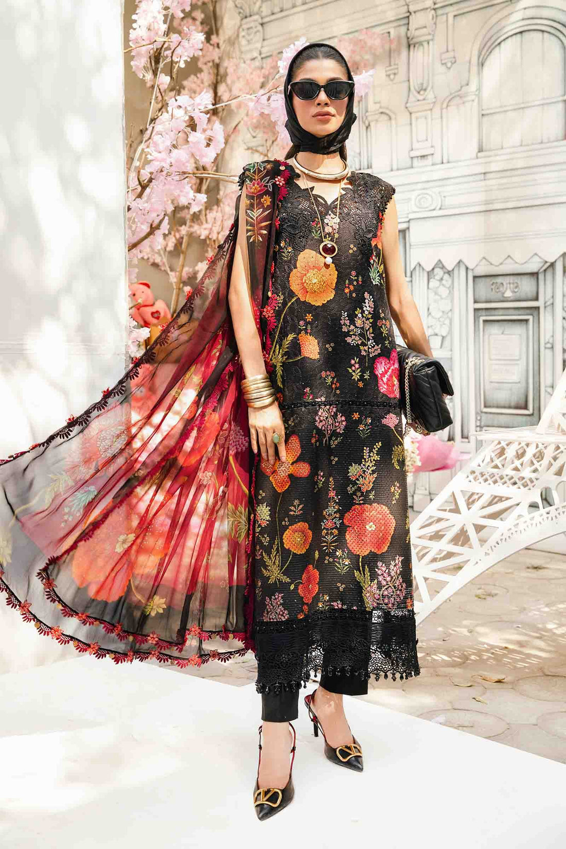 Maria B | M Prints Summer 25 | MPT-2607-B - by - Libasekhas UK - Registered Vendor of : Maria B - 100% Original Designer Dresss