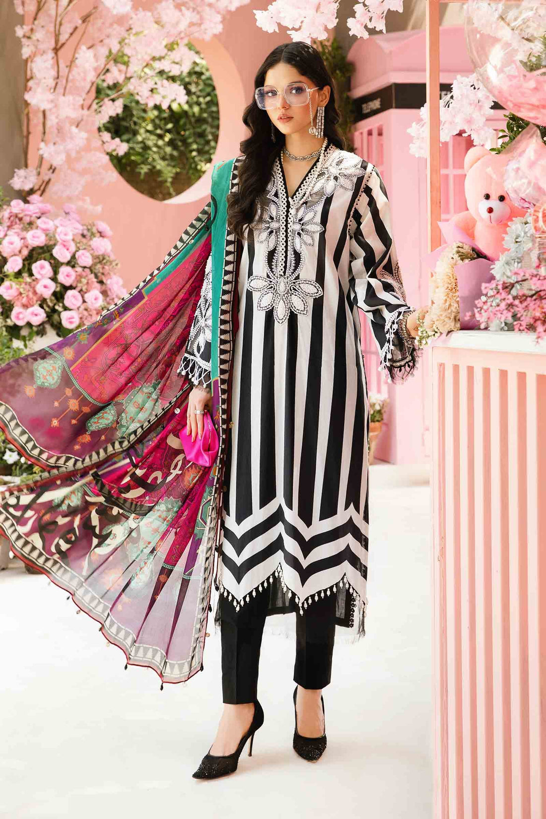 Maria B | M Prints Summer 25 | MPT-2609-B - by - Libasekhas UK - Registered Vendor of : Maria B - 100% Original Designer Dresss