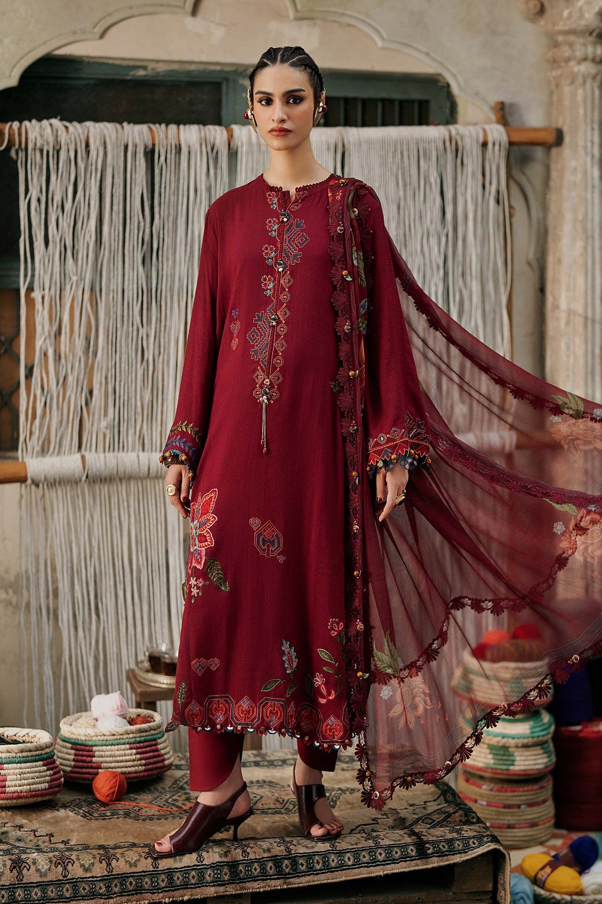 Maria B | M Prints Winter Fall 2026 | MPT-3110-A - by Libasekhas UK - Registered Vendor of : Maria B - 100% Original Designer Dress