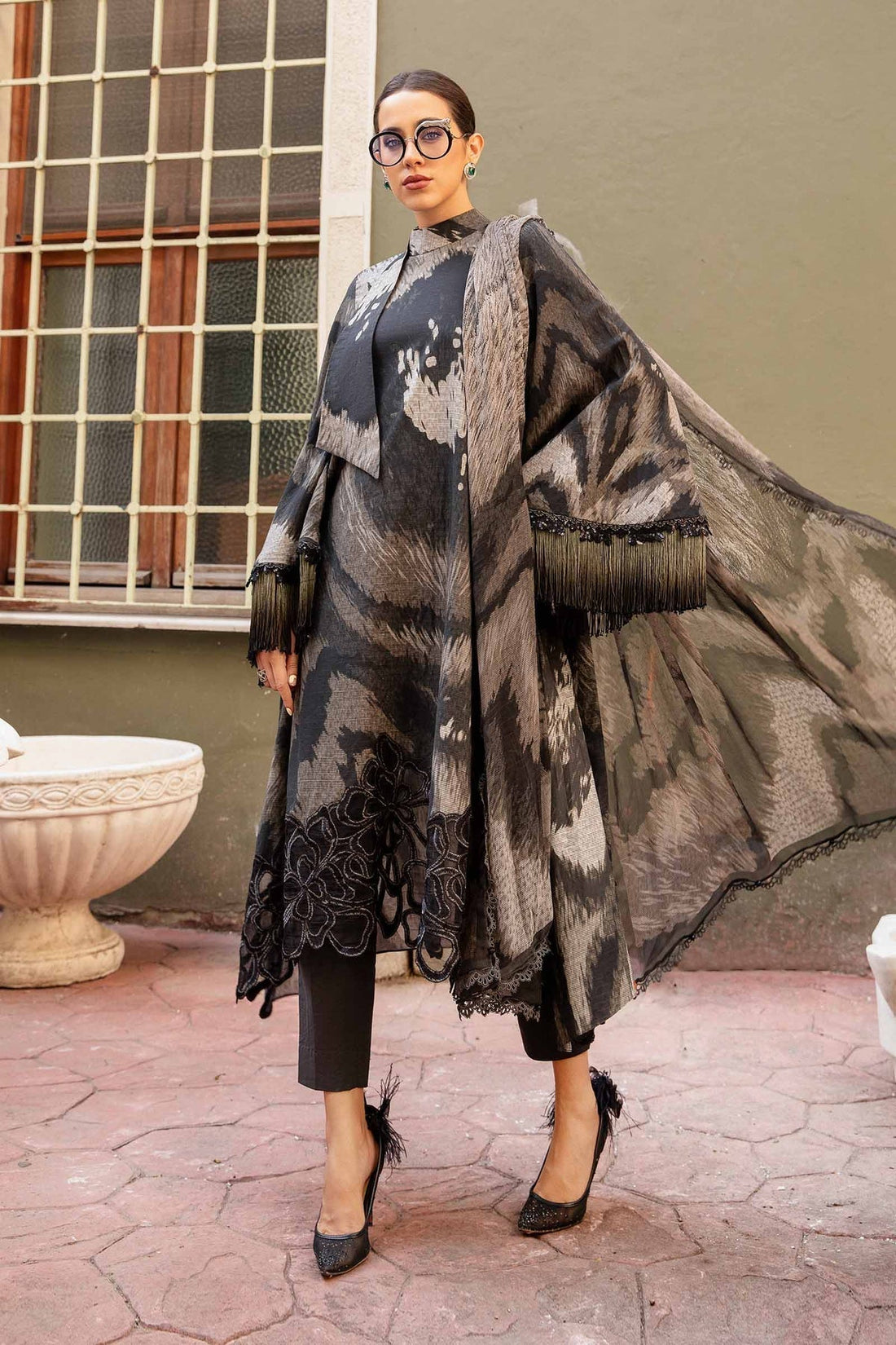 Maria B | M Prints Fall Edit 24 | MPT-2310-A - by - Libasekhas UK - Registered Vendor of : Maria B - 100% Original Designer Dresss