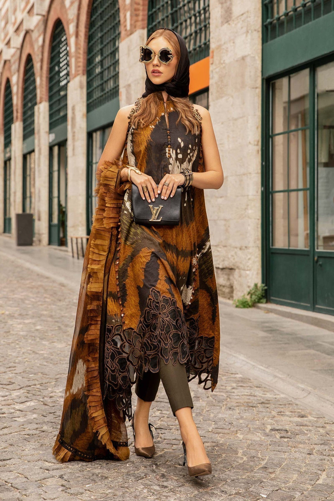 Maria B | M Prints Fall Edit 24 | MPT-2310-B - by - Libasekhas UK - Registered Vendor of : Maria B - 100% Original Designer Dresss