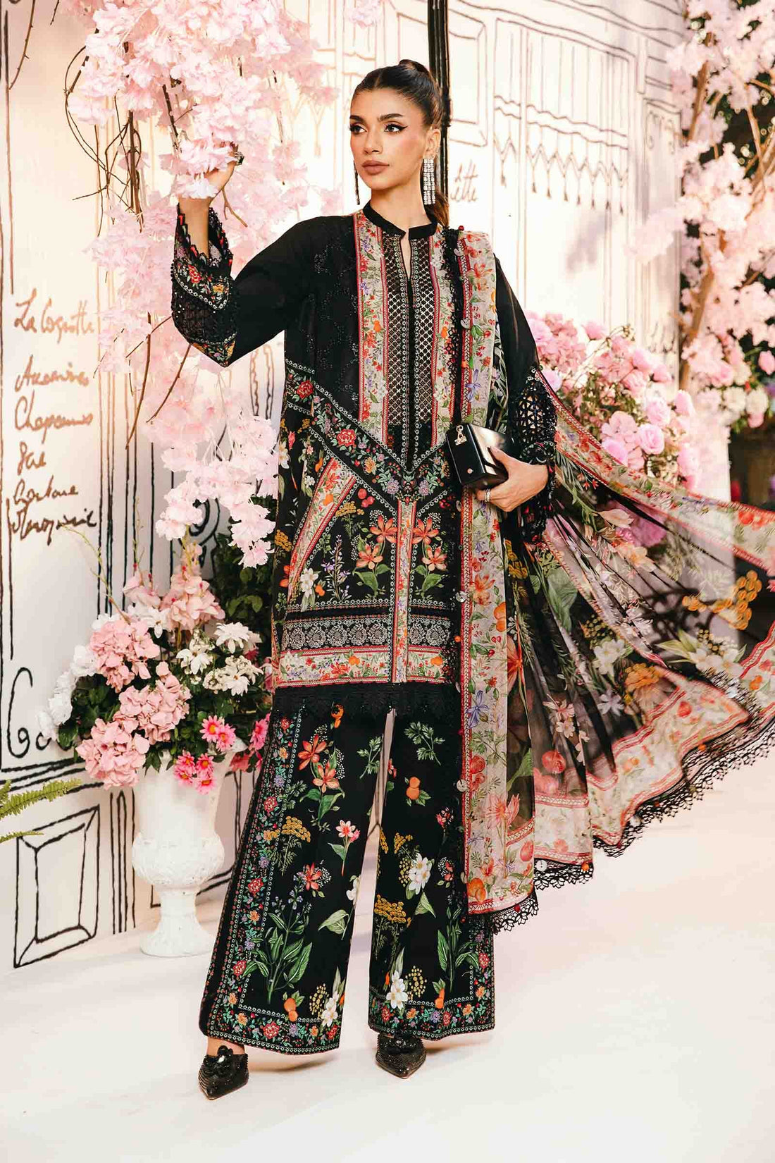 Maria B | M Prints Summer 25 | MPT-2610-B - by - Libasekhas UK - Registered Vendor of : Maria B - 100% Original Designer Dresss