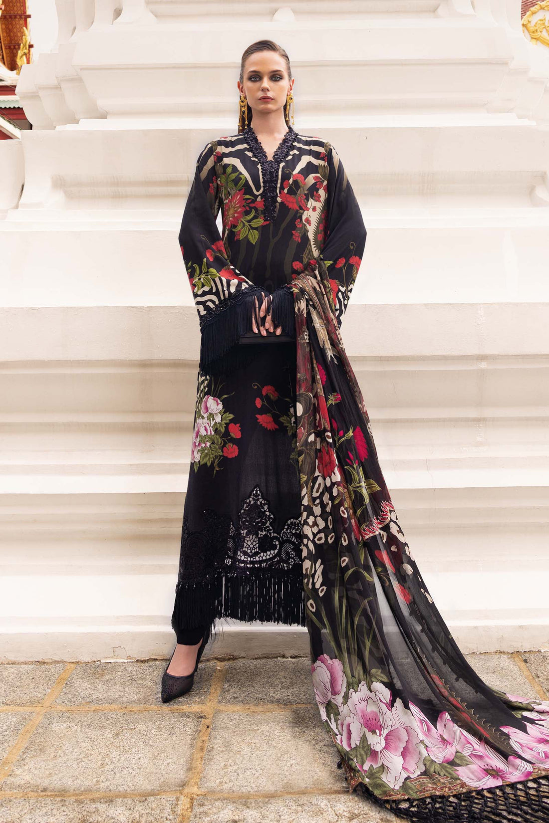 Maria B | M Prints Winter 25 | MPT-2810-B - by Libasekhas UK - Registered Vendor of : Maria B - 100% Original Designer Dress