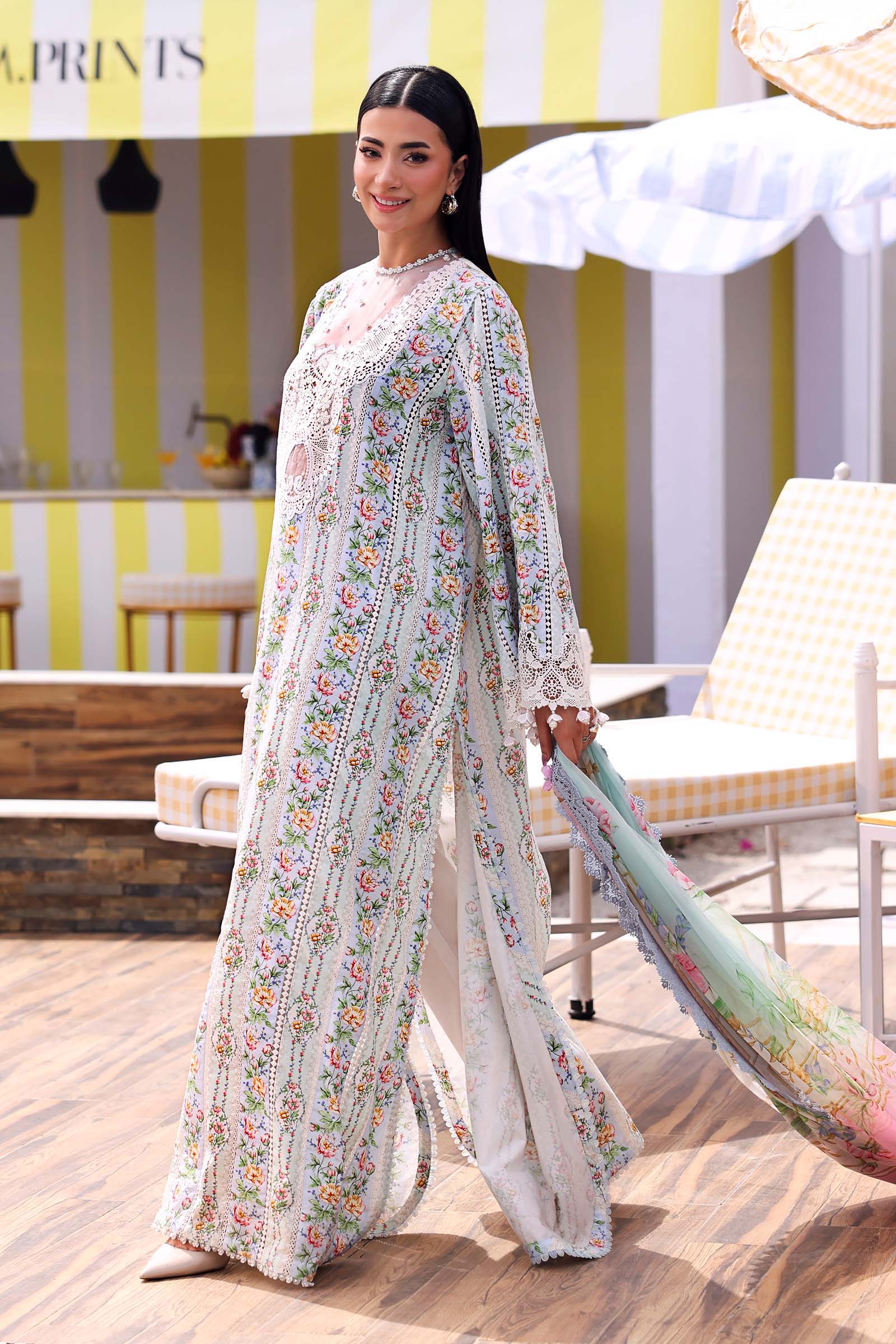 Maria B | M Prints 26 | MPT-3010-B - by Libasekhas UK - Registered Vendor of : Maria B - 100% Original Designer Dress