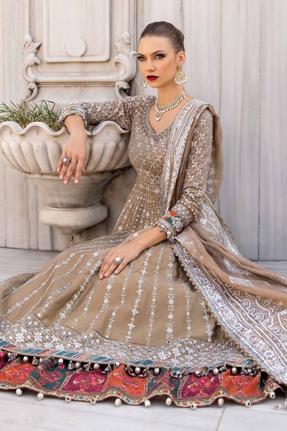 Maria B | Sateen Formals 24 | CST-810 - by - Libasekhas UK - Registered Vendor of : Maria B - 100% Original Designer Dresss
