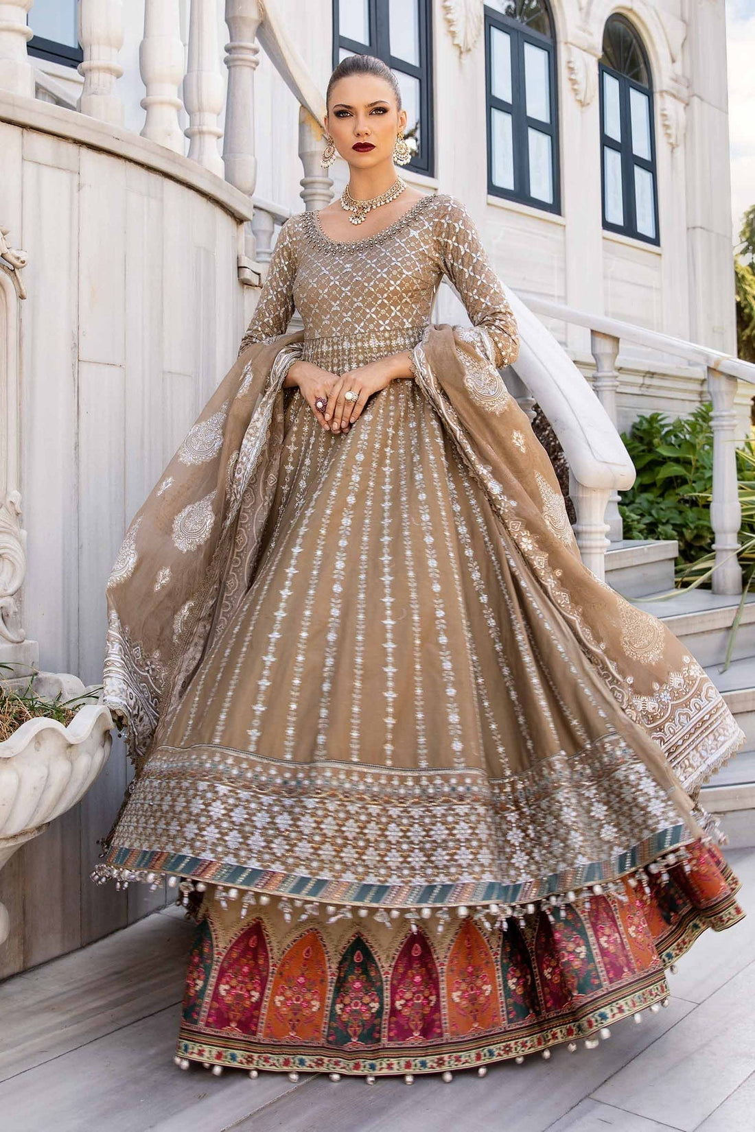 Maria B | Sateen Formals 24 | CST-810 - by - Libasekhas UK - Registered Vendor of : Maria B - 100% Original Designer Dresss
