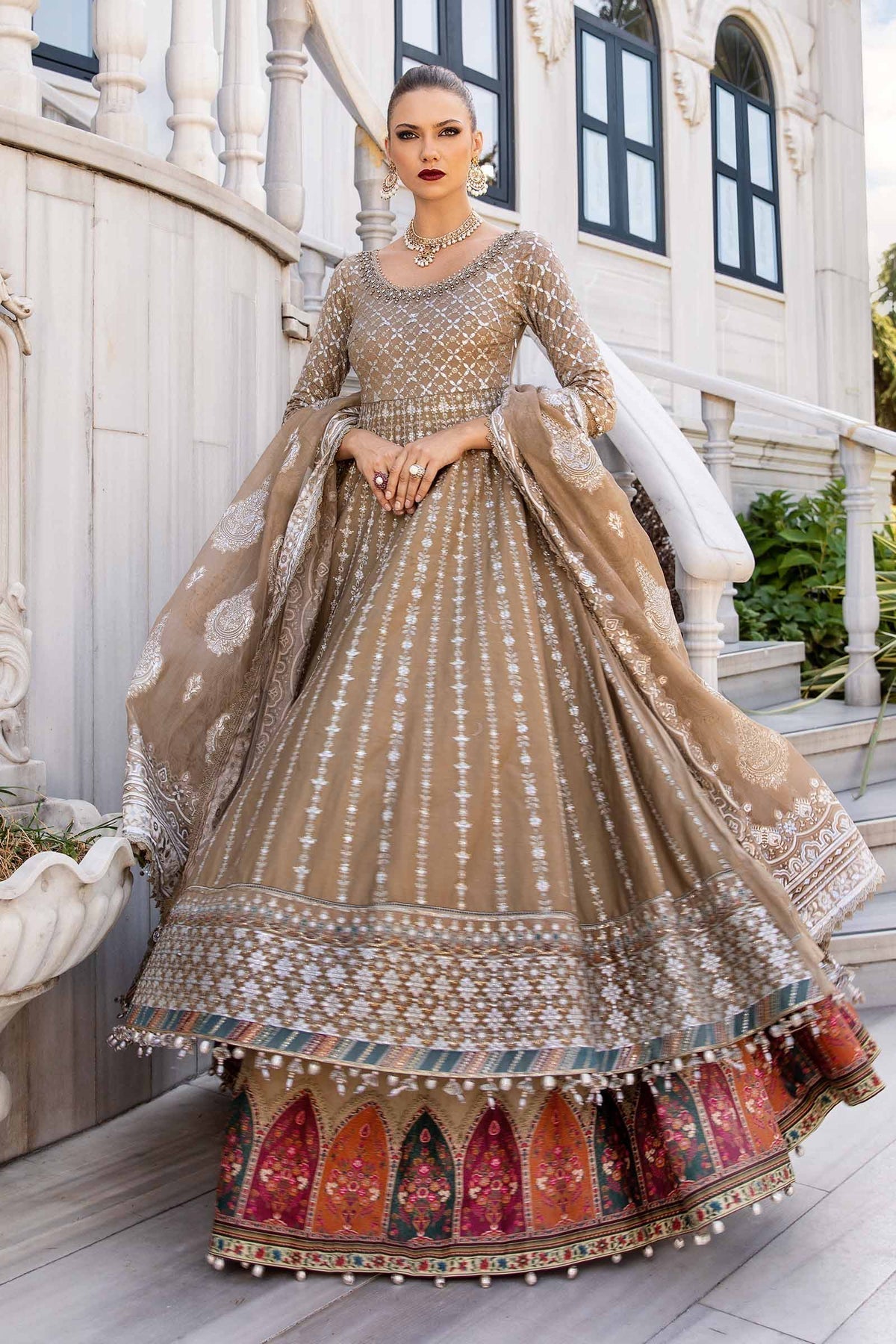 Maria B | Sateen Formals 24 | CST-810 - by - Libasekhas UK - Registered Vendor of : Maria B - 100% Original Designer Dresss