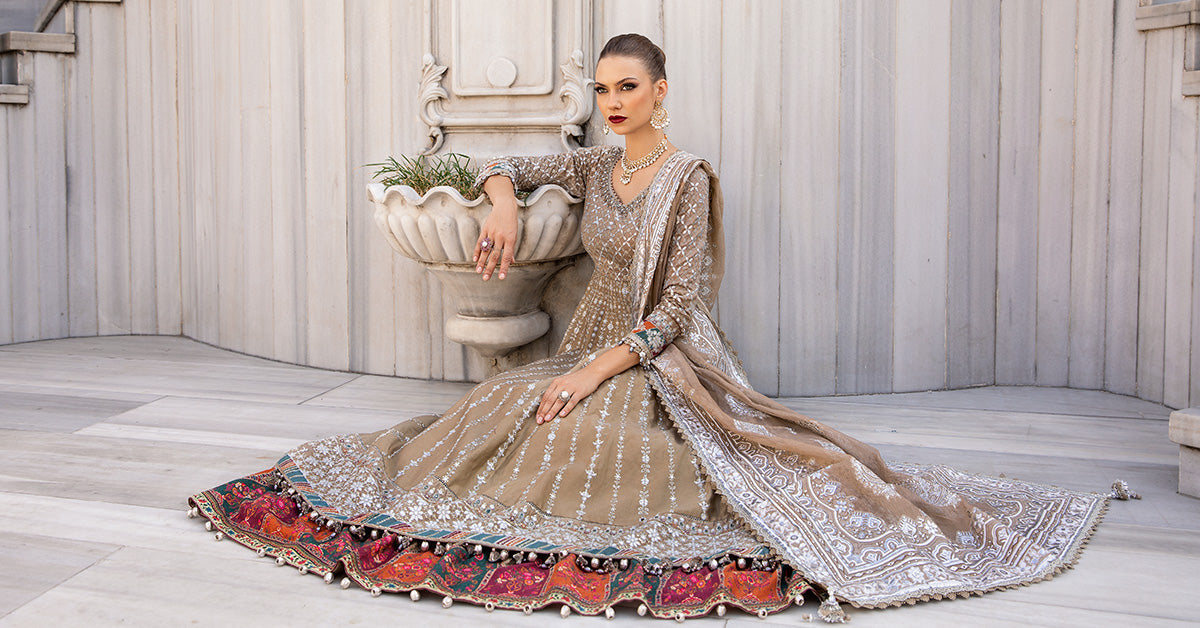 Maria B | Sateen Formals 24 | CST-810 - by - Libasekhas UK - Registered Vendor of : Maria B - 100% Original Designer Dresss