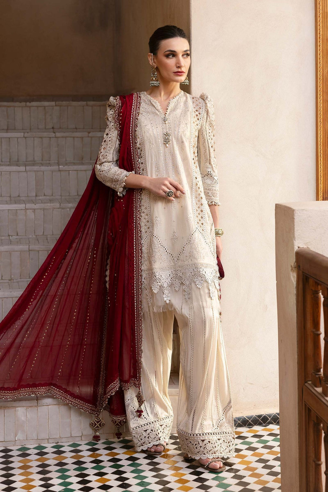 Maria B | Luxury Lawn 25 | D-2511-B - by - Libasekhas UK - Registered Vendor of : Maria B - 100% Original Designer Dresss
