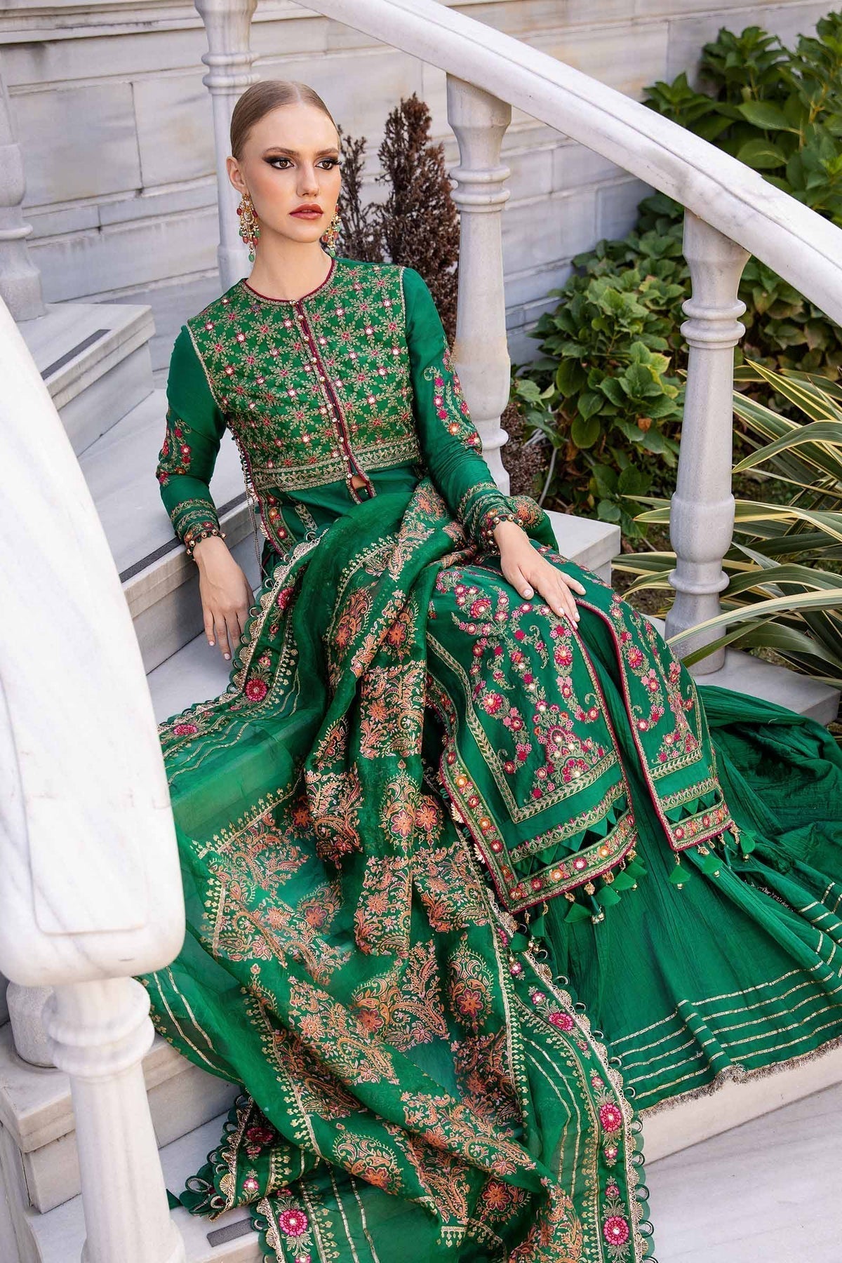 Maria B | Sateen Formals 24 | CST-811 - by - Libasekhas UK - Registered Vendor of : Maria B - 100% Original Designer Dresss