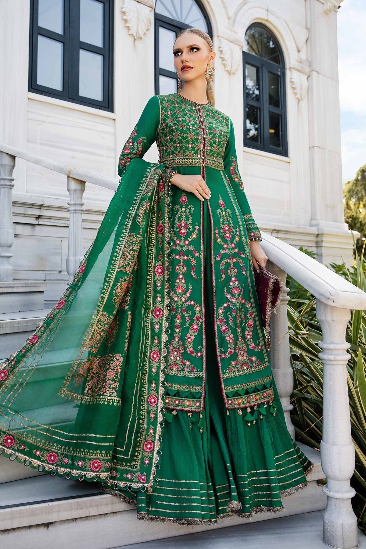 Maria B | Sateen Formals 24 | CST-811 - by - Libasekhas UK - Registered Vendor of : Maria B - 100% Original Designer Dresss