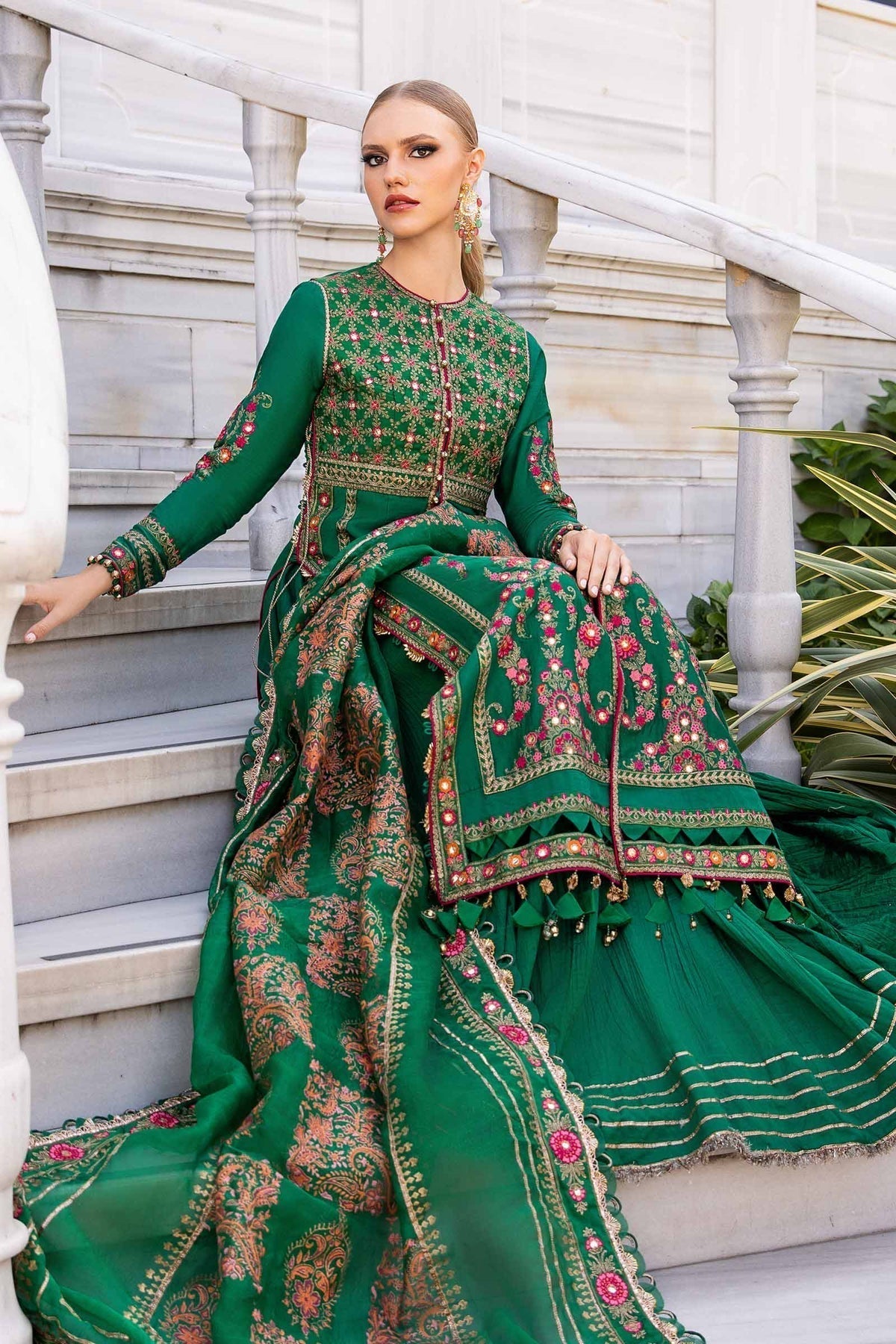 Maria B | Sateen Formals 24 | CST-811 - by - Libasekhas UK - Registered Vendor of : Maria B - 100% Original Designer Dresss