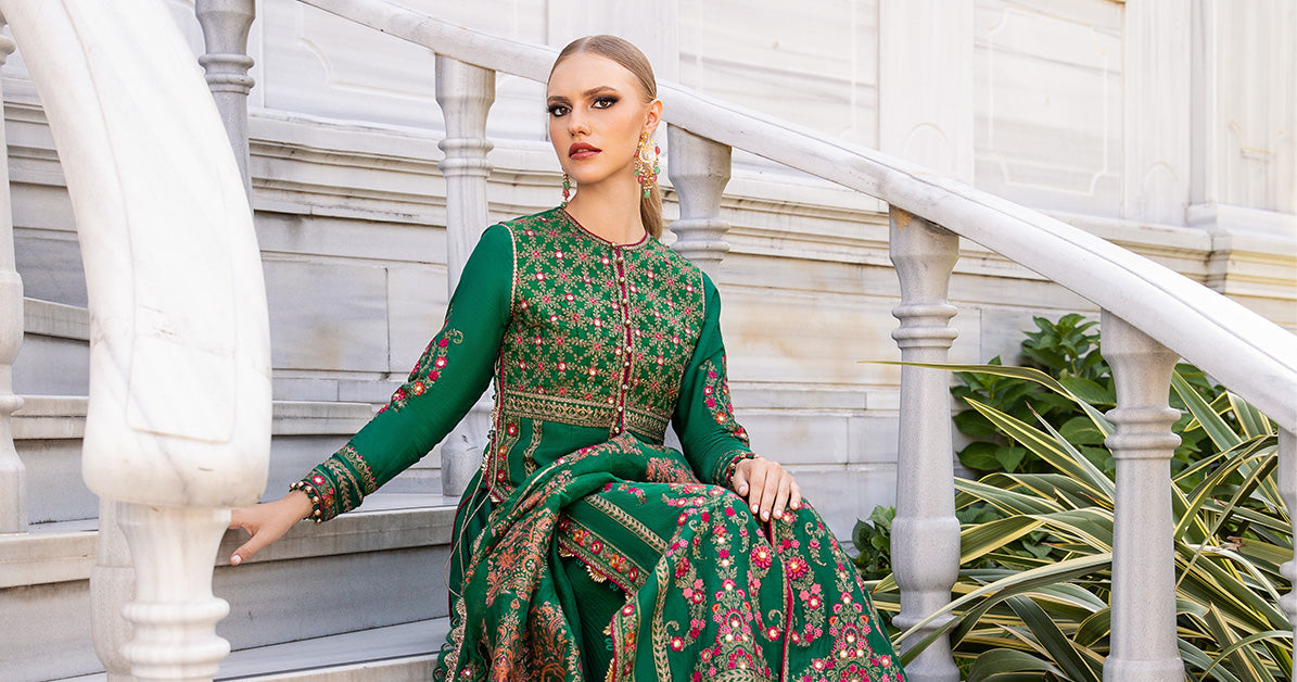 Maria B | Sateen Formals 24 | CST-811 - by - Libasekhas UK - Registered Vendor of : Maria B - 100% Original Designer Dresss
