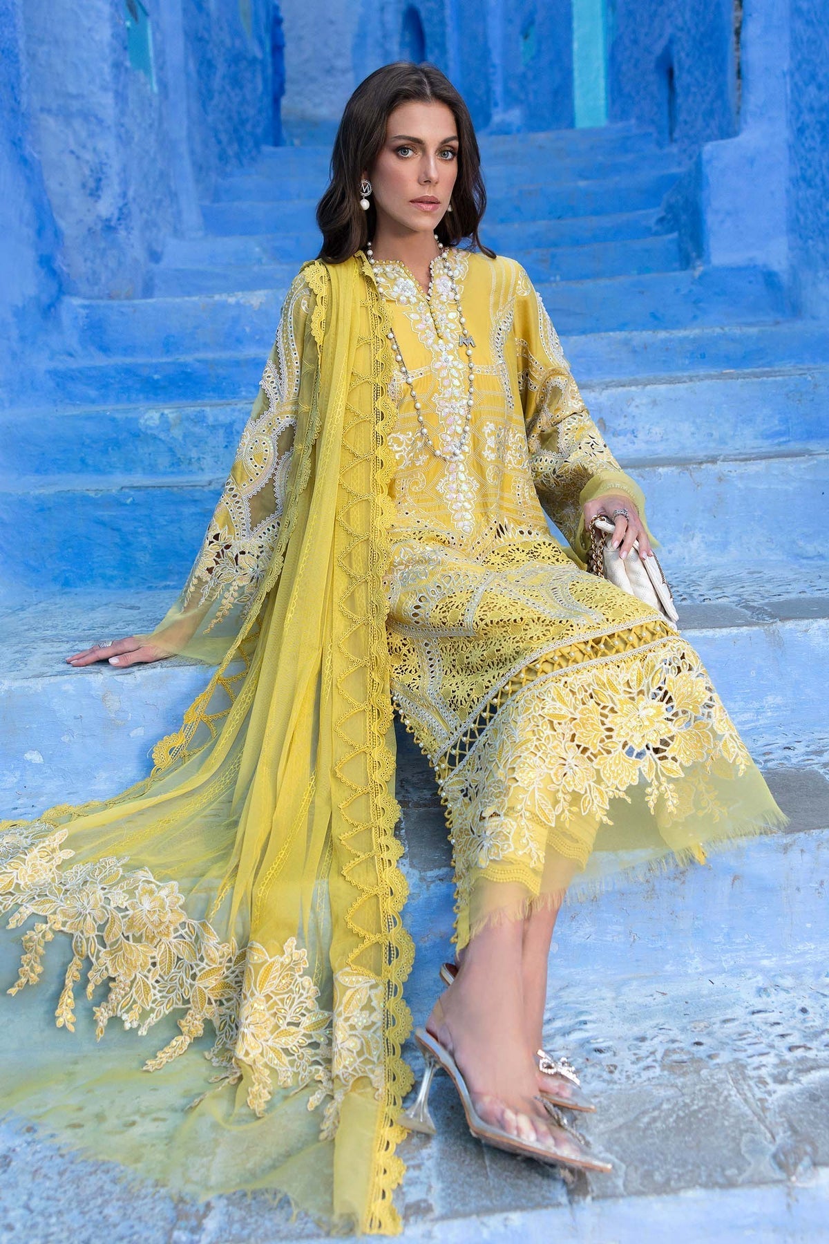Maria B | Luxury Lawn 25 | D-2512-A - by - Libasekhas UK - Registered Vendor of : Maria B - 100% Original Designer Dresss