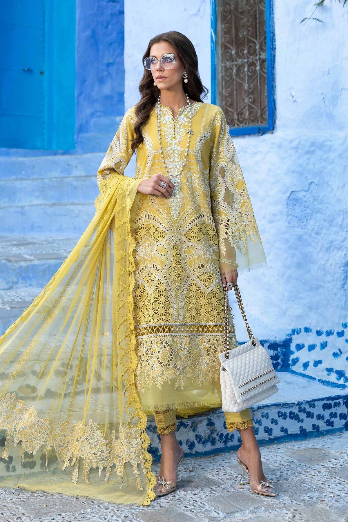 Maria B | Luxury Lawn 25 | D-2512-A - by - Libasekhas UK - Registered Vendor of : Maria B - 100% Original Designer Dresss