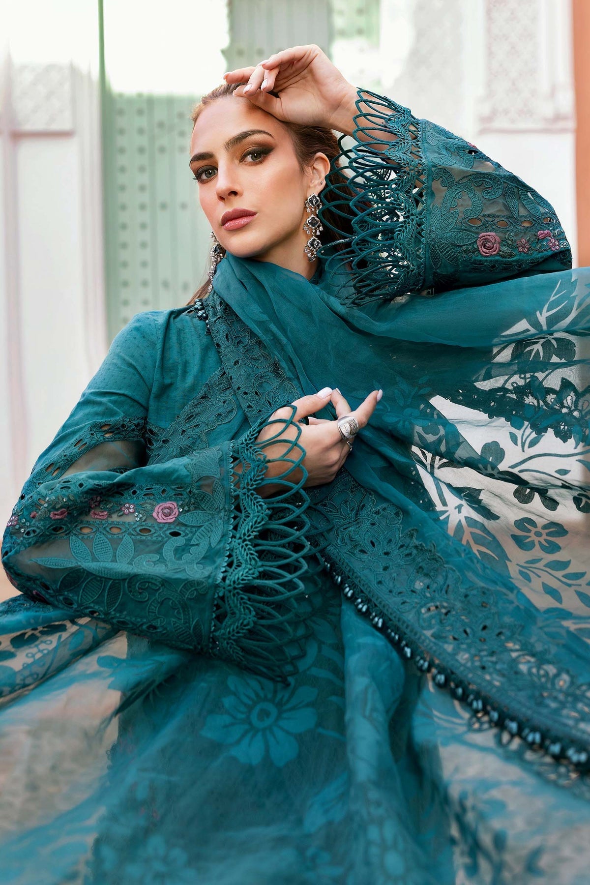 Maria B | Luxury Lawn 25 | D-2513-B - by - Libasekhas UK - Registered Vendor of : Maria B - 100% Original Designer Dresss