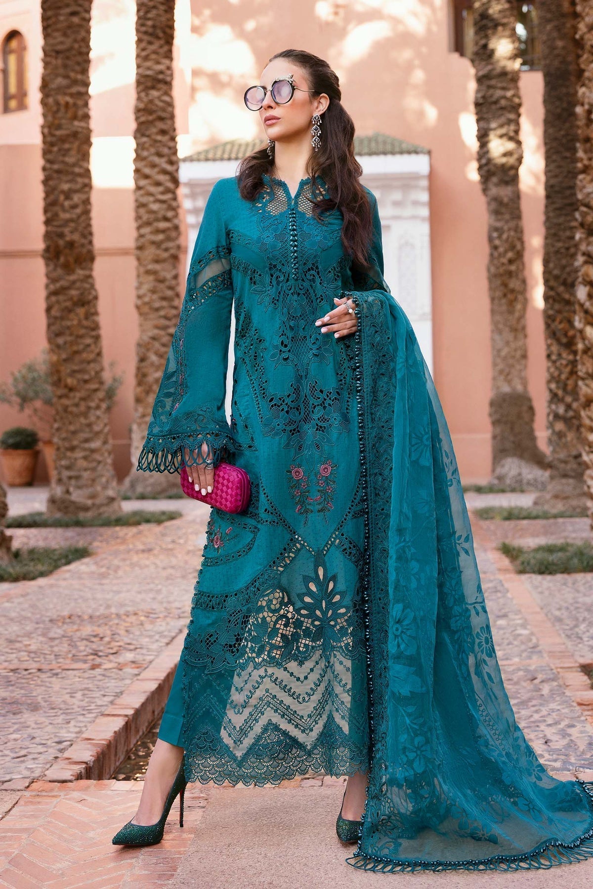 Maria B | Luxury Lawn 25 | D-2513-B - by - Libasekhas UK - Registered Vendor of : Maria B - 100% Original Designer Dresss