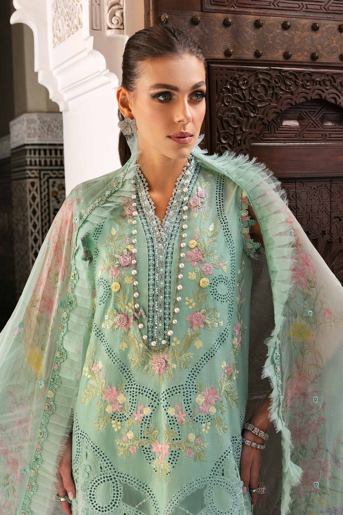 Maria B | Luxury Lawn 25 | D-2514-A - by - Libasekhas UK - Registered Vendor of : Maria B - 100% Original Designer Dresss
