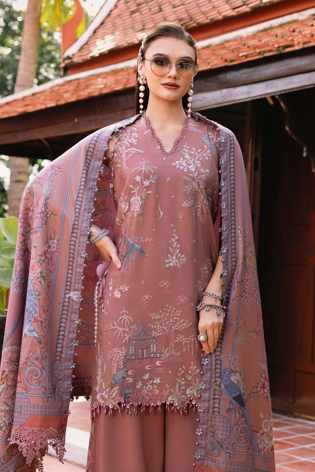 Maria B | M Prints Winter 25 | MPT-2801-A - by Libasekhas UK - Registered Vendor of : Maria B - 100% Original Designer Dress