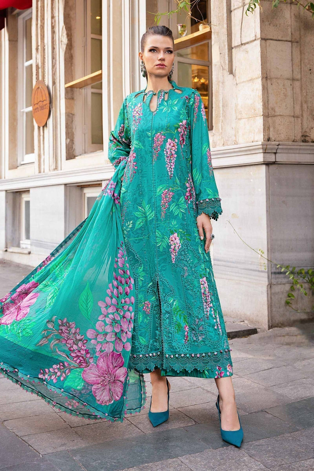 Maria B | M Prints Fall Edit 24 | MPT-2301-A - by - Libasekhas UK - Registered Vendor of : Maria B - 100% Original Designer Dresss