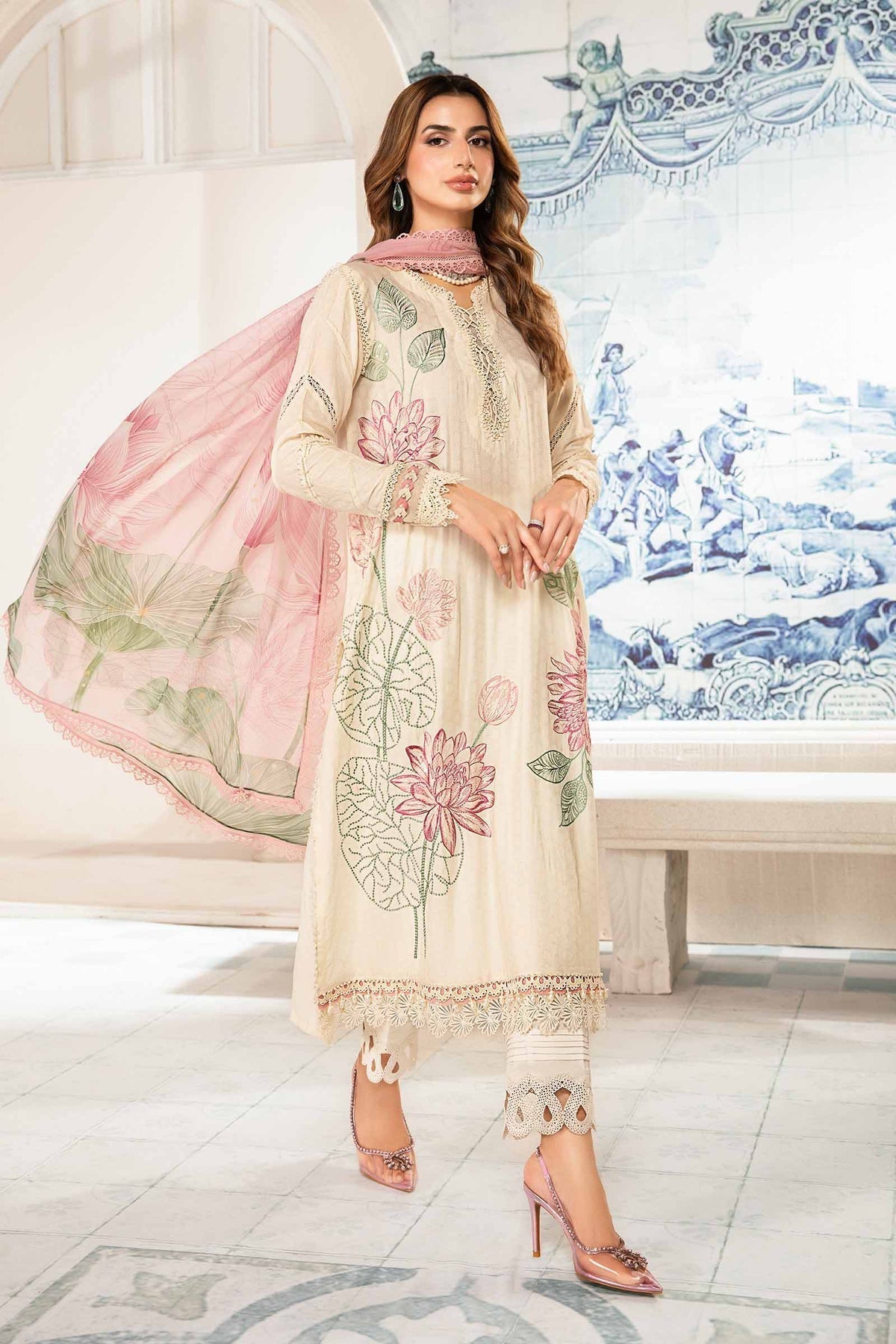Maria.B | M Print Eid Edit | MPT-2201-A - by - Libasekhas UK - Registered Vendor of : Maria B - 100% Original Designer Dresss