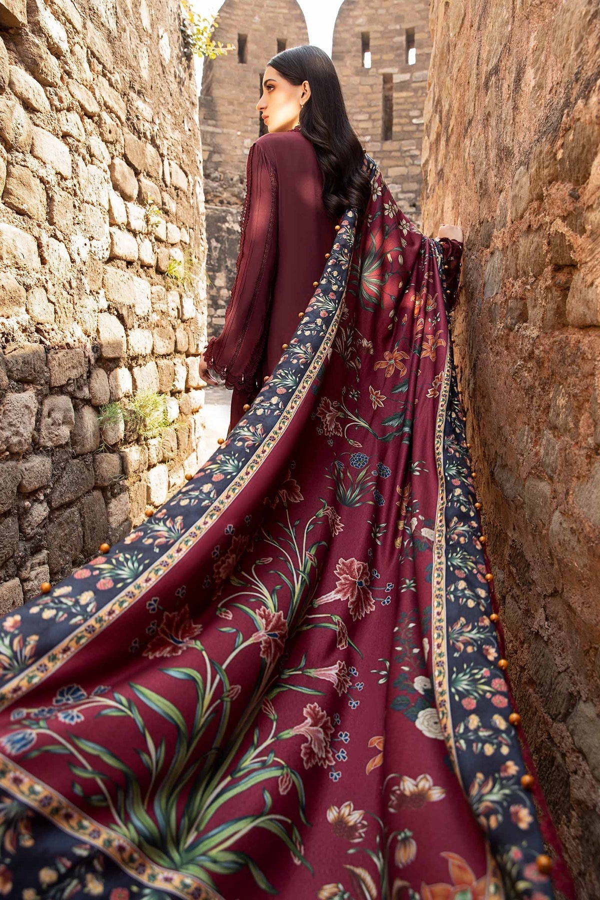 Maria B | M Prints Winter 24 | MPT-2401-B - by - Libasekhas UK - Registered Vendor of : Maria B - 100% Original Designer Dresss