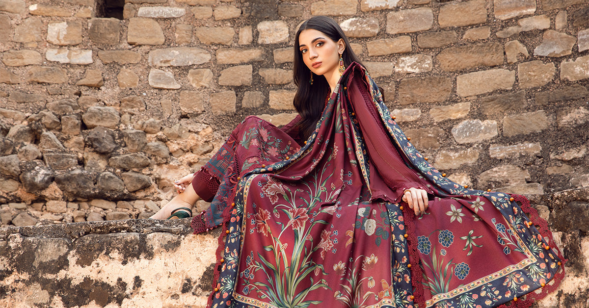 Maria B | M Prints Winter 24 | MPT-2401-B - by - Libasekhas UK - Registered Vendor of : Maria B - 100% Original Designer Dresss