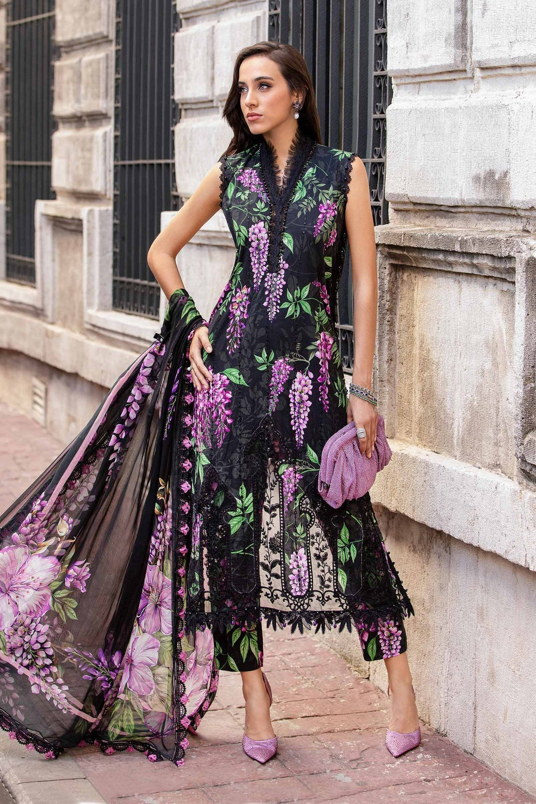 Maria B | M Prints Fall Edit 24 | MPT-2301-B - by - Libasekhas UK - Registered Vendor of : Maria B - 100% Original Designer Dresss