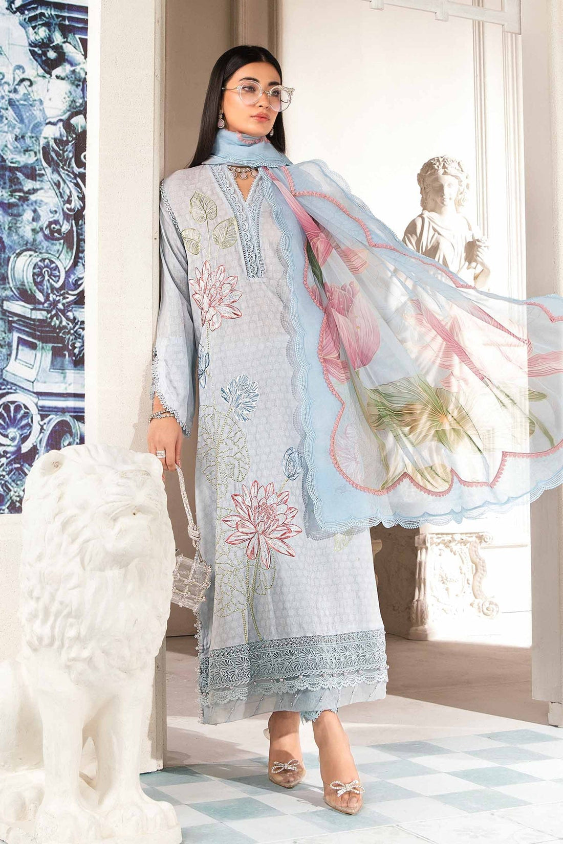 Maria.B | M Print Eid Edit | PT-2201-B - by - Libasekhas UK - Registered Vendor of : Maria B - 100% Original Designer Dresss