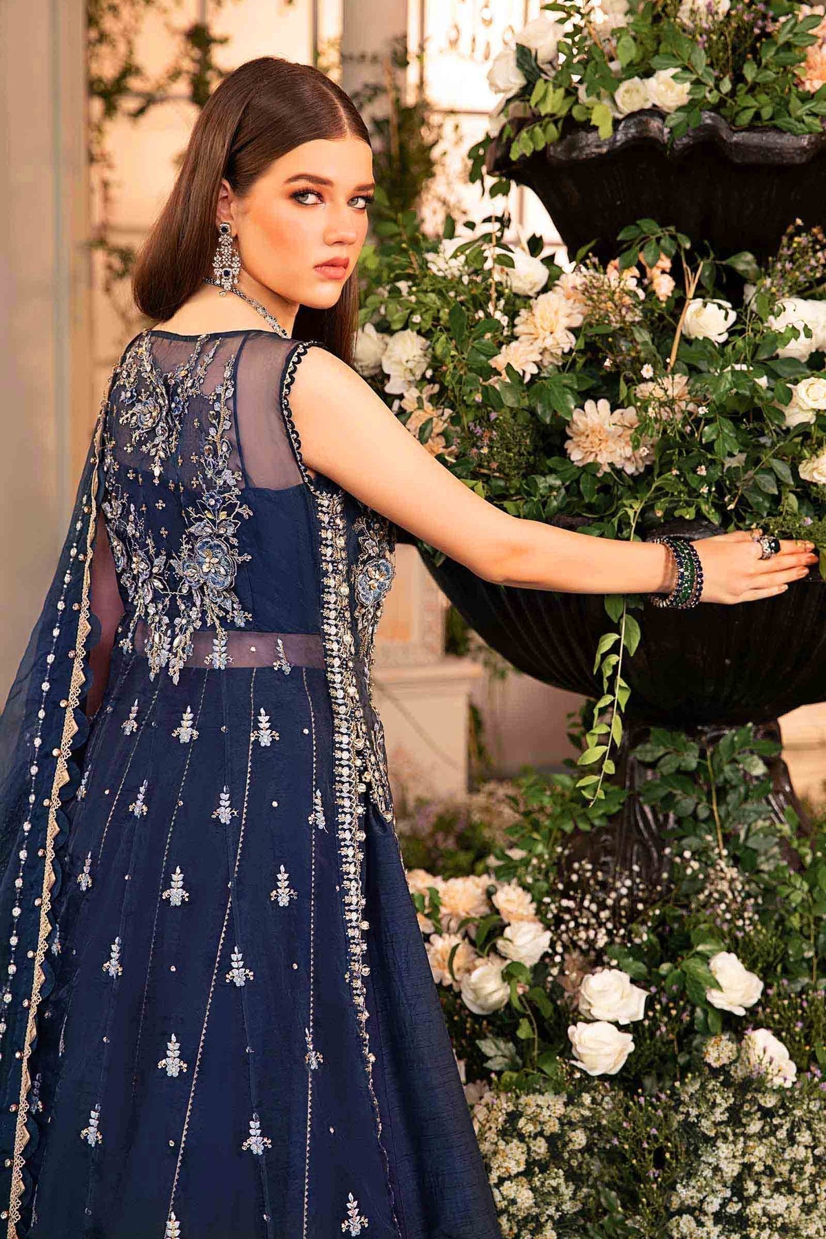 Maria B | Mbroidered Formals 24| Organza Suit | BD-2901 - by - Libasekhas UK - Registered Vendor of : Maria B - 100% Original Designer Dresss