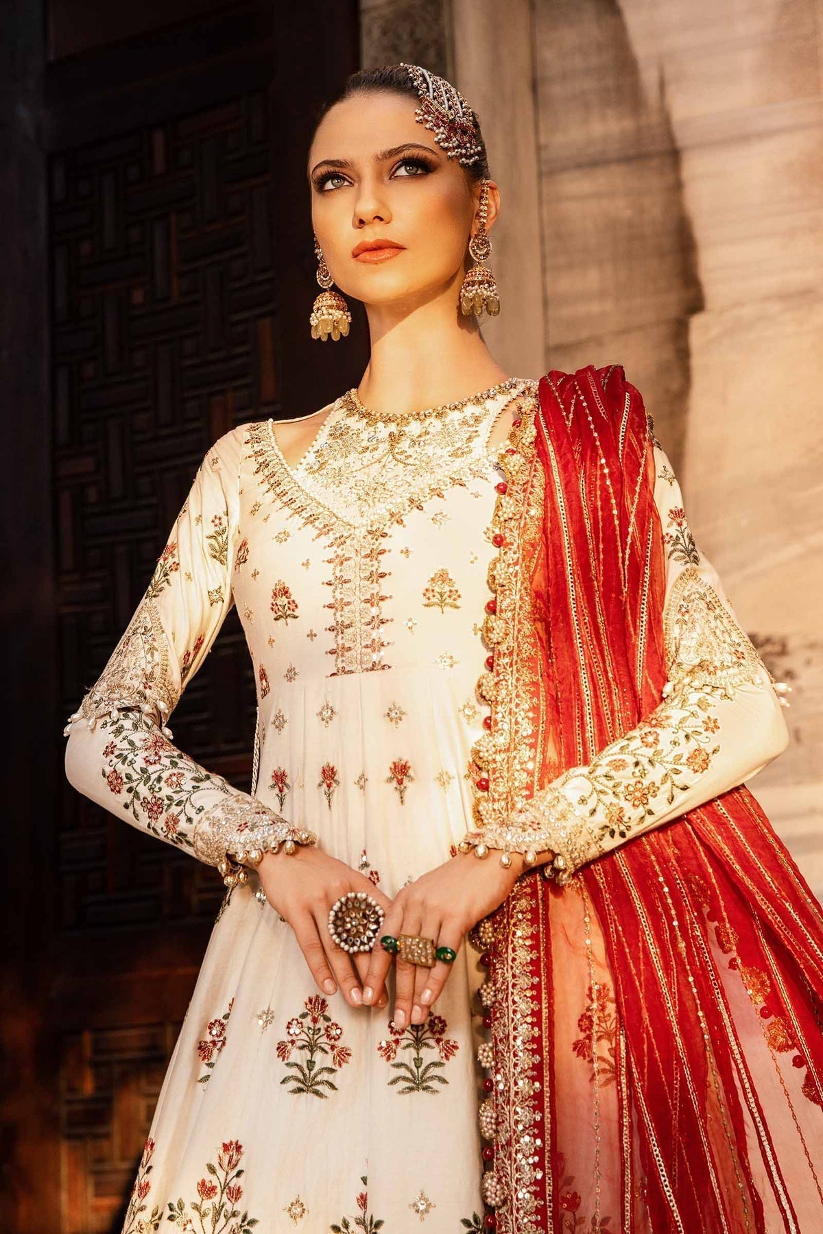 Maria B | Sateen Formals 24 | CST-801 - by - Libasekhas UK - Registered Vendor of : Maria B - 100% Original Designer Dresss
