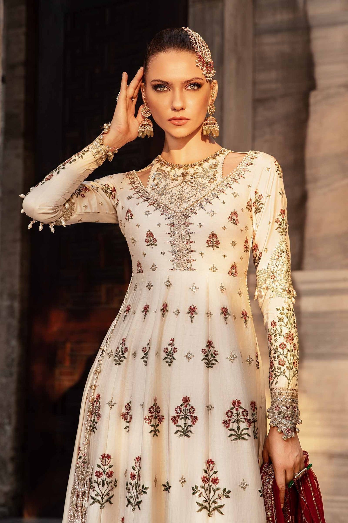 Maria B | Sateen Formals 24 | CST-801 - by - Libasekhas UK - Registered Vendor of : Maria B - 100% Original Designer Dresss
